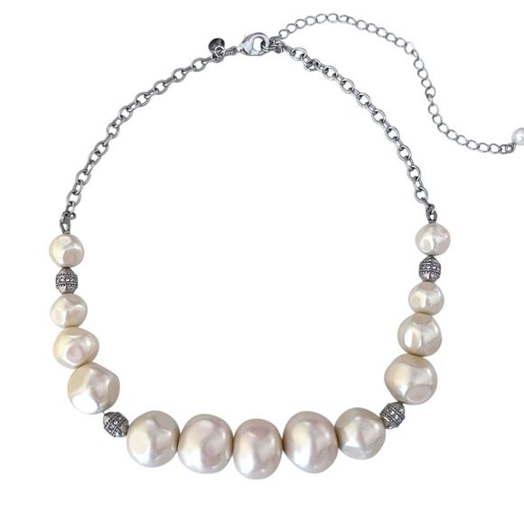 Lia Sophia Faux Baroque Pearl Necklace - Picture 1 of 4